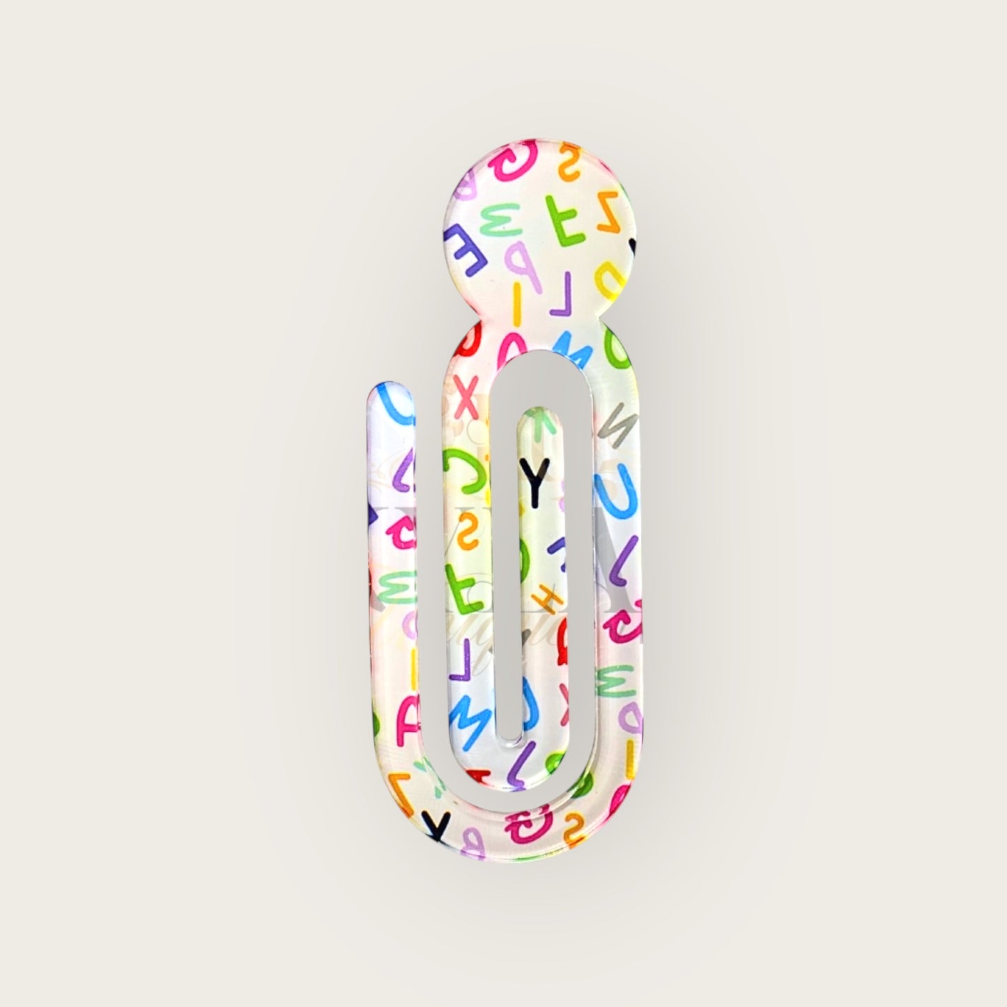 Large Acrylic Paper Clips- Multi Design/Pattern