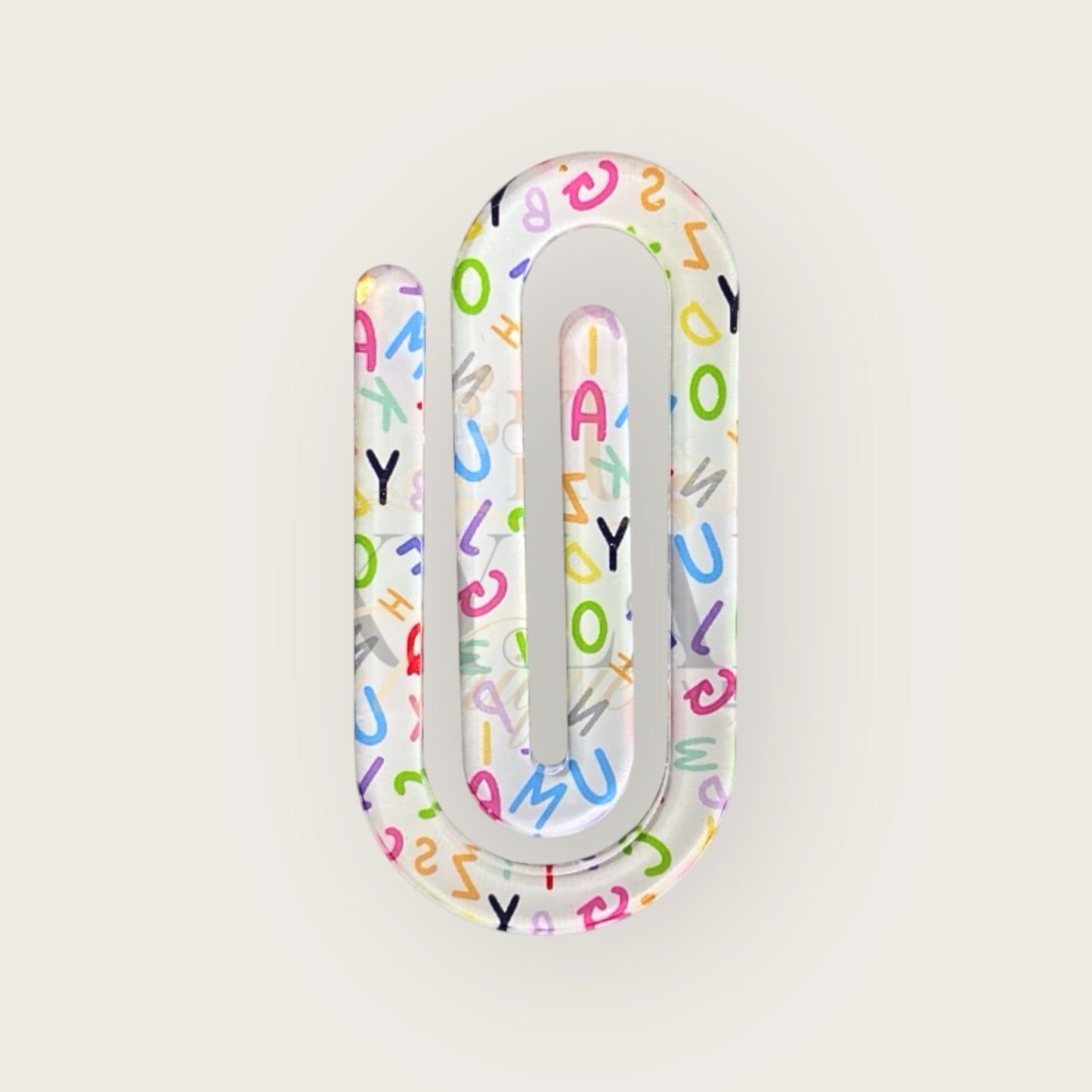 Large Acrylic Paper Clips- Multi Design/Pattern